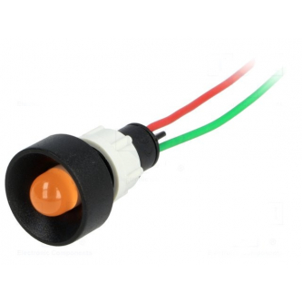 Concave orange LED indicator